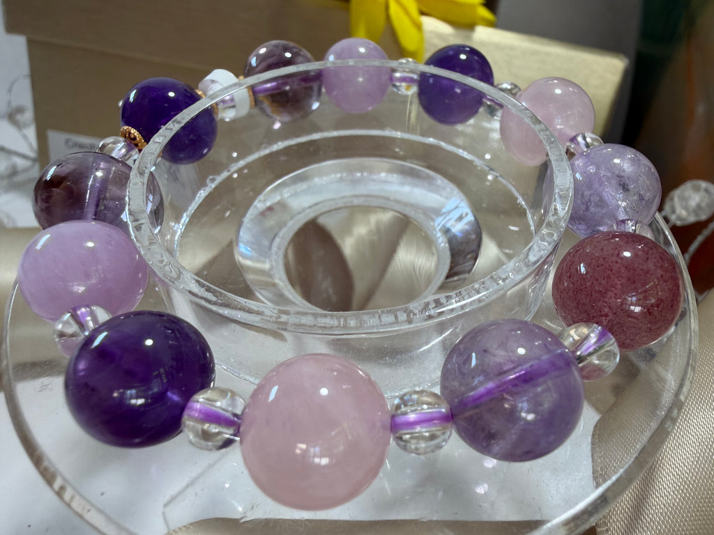 Amethyst and Rose Quartz Harmony Bracelet